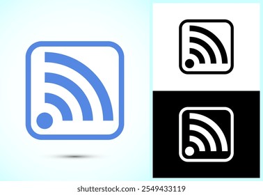 WIFI Icon Design Illustration, Internet Connection Symbol, Wireless and WIFI Sign