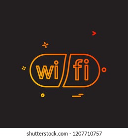 Wifi icon design vector