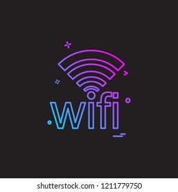 Wifi icon design vector