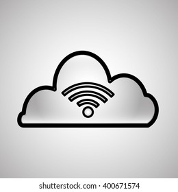 wifi icon design, vector illustration