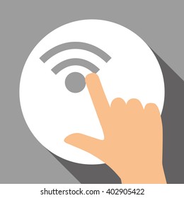 wifi icon design, vector illustration