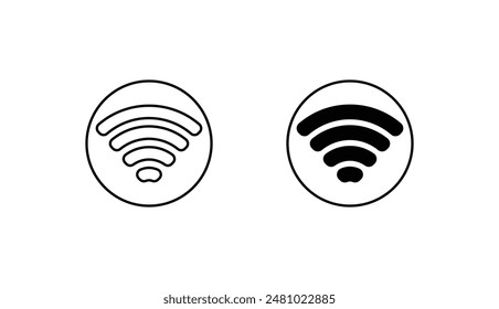 Diseño de icono de Wifi con fondo blanco ilustración de stock