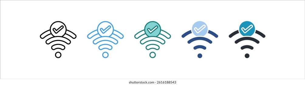 Wifi Icon In Different Style Vector