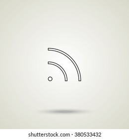WiFi icon element. Wave propagation.