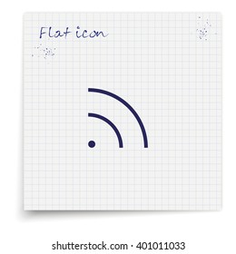 WiFi icon element. Wave propagation.