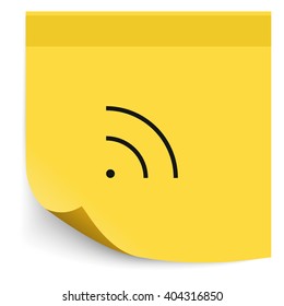 WiFi icon element. Wave propagation.
