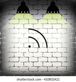 WiFi icon element. Wave propagation.