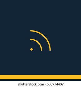 WiFi icon element. Wave propagation.