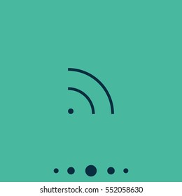 WiFi icon element. Wave propagation.