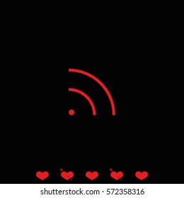 WiFi icon element. Wave propagation.