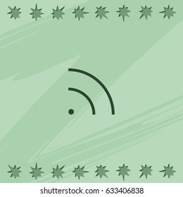 WiFi icon element. Wave propagation.