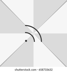 WiFi icon element. Wave propagation.