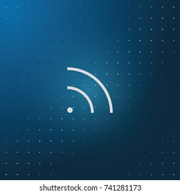 WiFi icon element. Wave propagation.