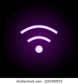 Wi-Fi icon. Elements of web in neon style icons. Simple icon for websites, web design, mobile app, info graphics