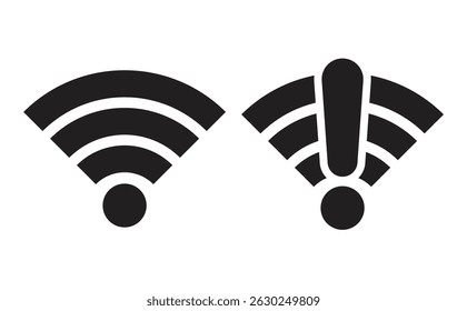 Icono de WiFi. Emblema de la conexión inalámbrica a Internet. Ilustración vectorial
