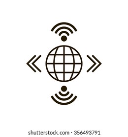 Wi-Fi. Icon  . Flat design  