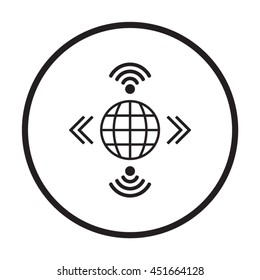 Wi-Fi  Icon. Flat design.