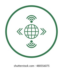 Wi-Fi  Icon. Flat design.