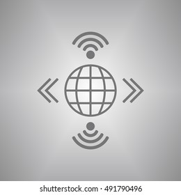 Wi-Fi  Icon. Flat design.