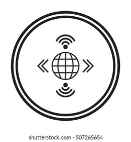 Wi-Fi  Icon. Flat design.
