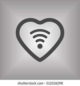 Wi-Fi  icon.  Flat design.