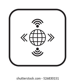 Wi-Fi  Icon. Flat design.