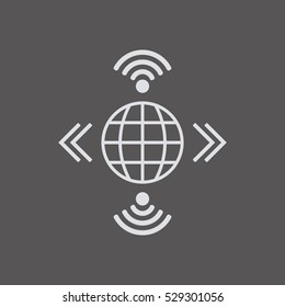 Wi-Fi  Icon. Flat design.