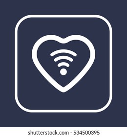 Wi-Fi  icon.  Flat design.