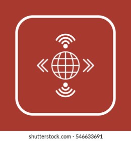 Wi-Fi  Icon. Flat design.