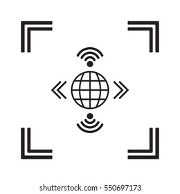 Wi-Fi  Icon. Flat design.