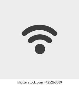 WIFI  Icon in a flat design in black color. Vector illustration eps10