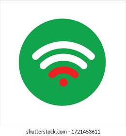 Wifi icon, flat design template, vector