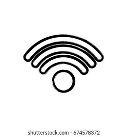 WiFi icon, flat design template, vector illustration