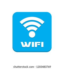Wifi icon in a flat design. Vector illustration.