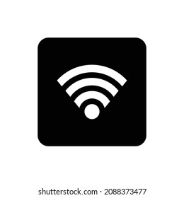 Diseño plano de icono wifi, ilustración vectorial