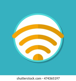 Wifi icon, flat design. Wireless network, vector EPS 10
