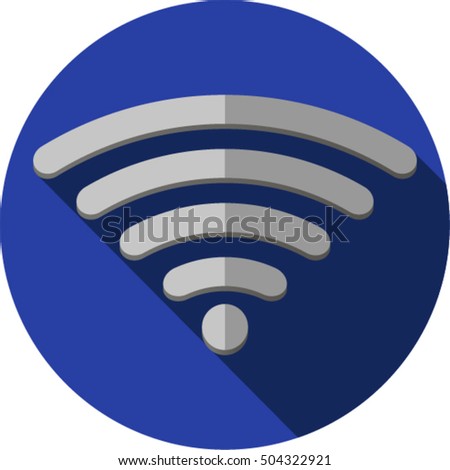 Wifi icon, flat design, wirless 