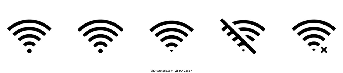 Ícone Wi-fi. Ilustração plana do ícone do vetor de wifi, tecnologia sem fio do roteador. Zona sem fio livre. EPS 10