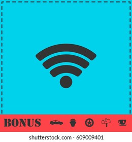WIFI icon flat. Simple vector symbol and bonus icon