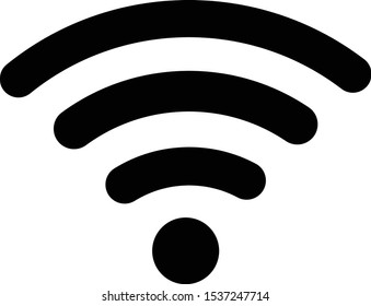 Wifi icon in flat style isolated on white background, communication, connection symbol.For mobile user interface,Wireless network icon,web design, video edit, game, application design and development