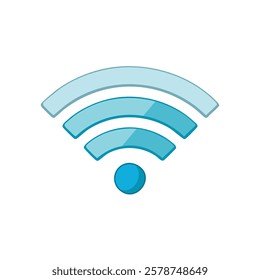 WiFi icon in flat style isolated on white background. Wireless symbol