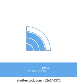 WIFI icon in flat style isolated on white background. WIFI symbol for your design and logo. Vector illustration EPS 10.
