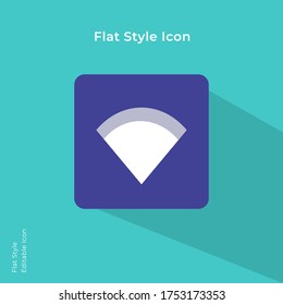 Wifi icon in flat style for using in mobile, website, ui design. Wifi connectivity indicator icon showing level of  network. Wifi signal.