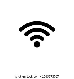 WIFI Icon in flat style. Wireless symbol isolated on white background. Simple abstract wi-fi icon in black. Modern flat vector illustration for graphic design, Web, UI, mobile upp