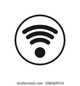 WiFi icon, flat symbol design template, vector illustration