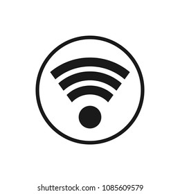 WiFi icon, flat symbol design template, vector illustration