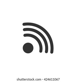 Wifi icon, flat symbol design, vector