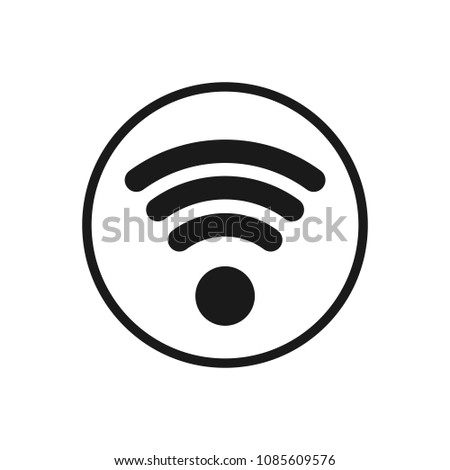 WiFi icon, flat symbol design template, vector illustration