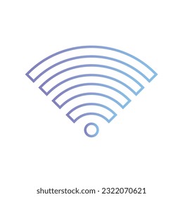 WiFi icon flat vector illustration.