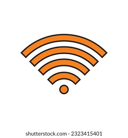 WiFi icon flat vector illustration.
